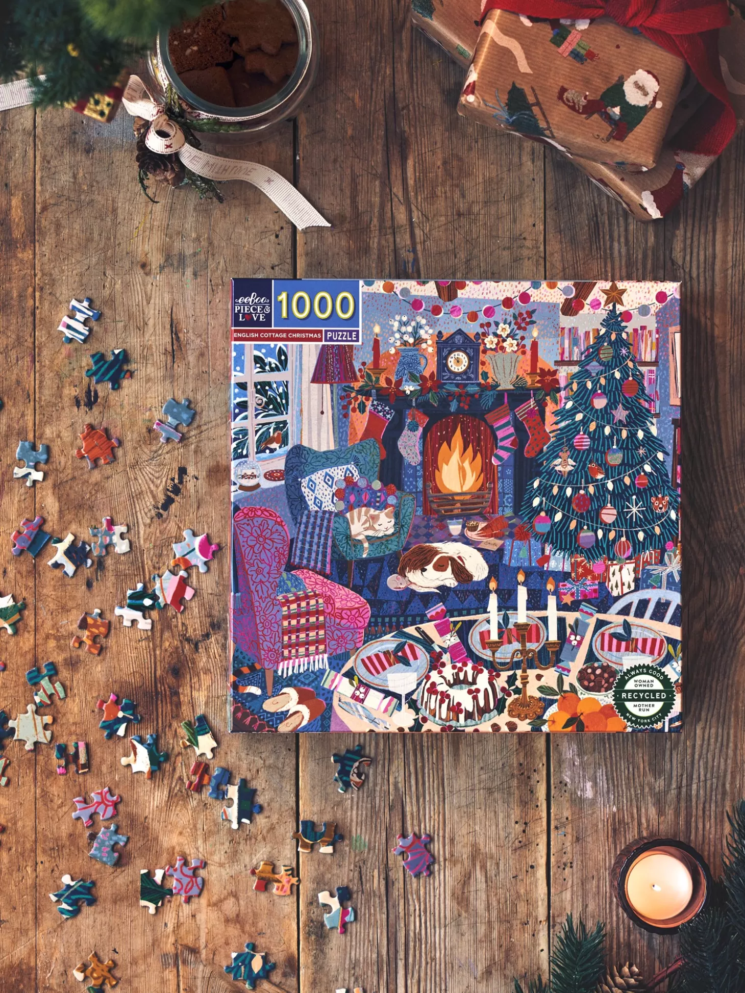 Søstrene Grene English Cottage Christmas-puslespil 1000 Brikker