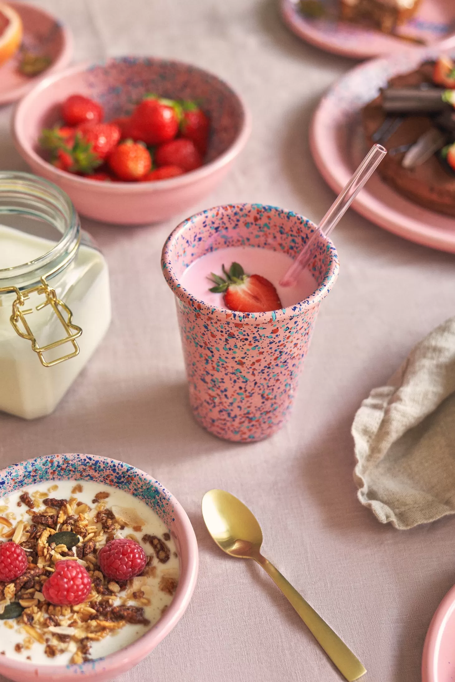 Søstrene Grene Flow Fest Glas - Pink